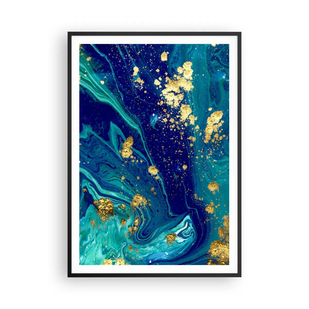 Poster în ramă neagră - Petale de soare  - 70x100 cm