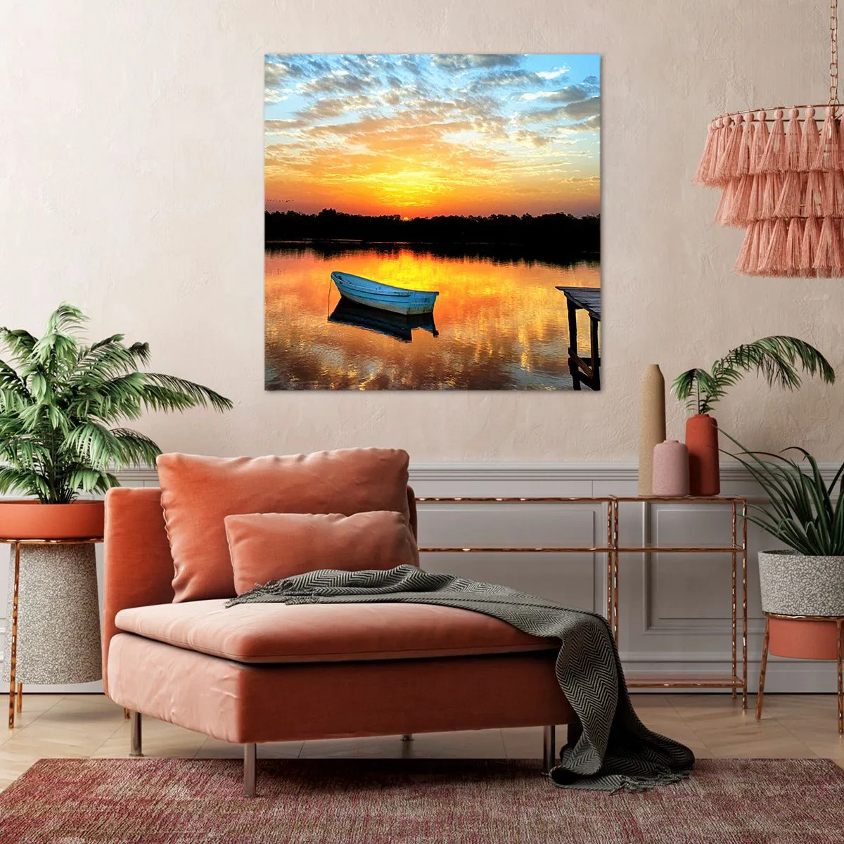 Tablou pe pânză - Privește, ascultă, meditează - 70x70 cm