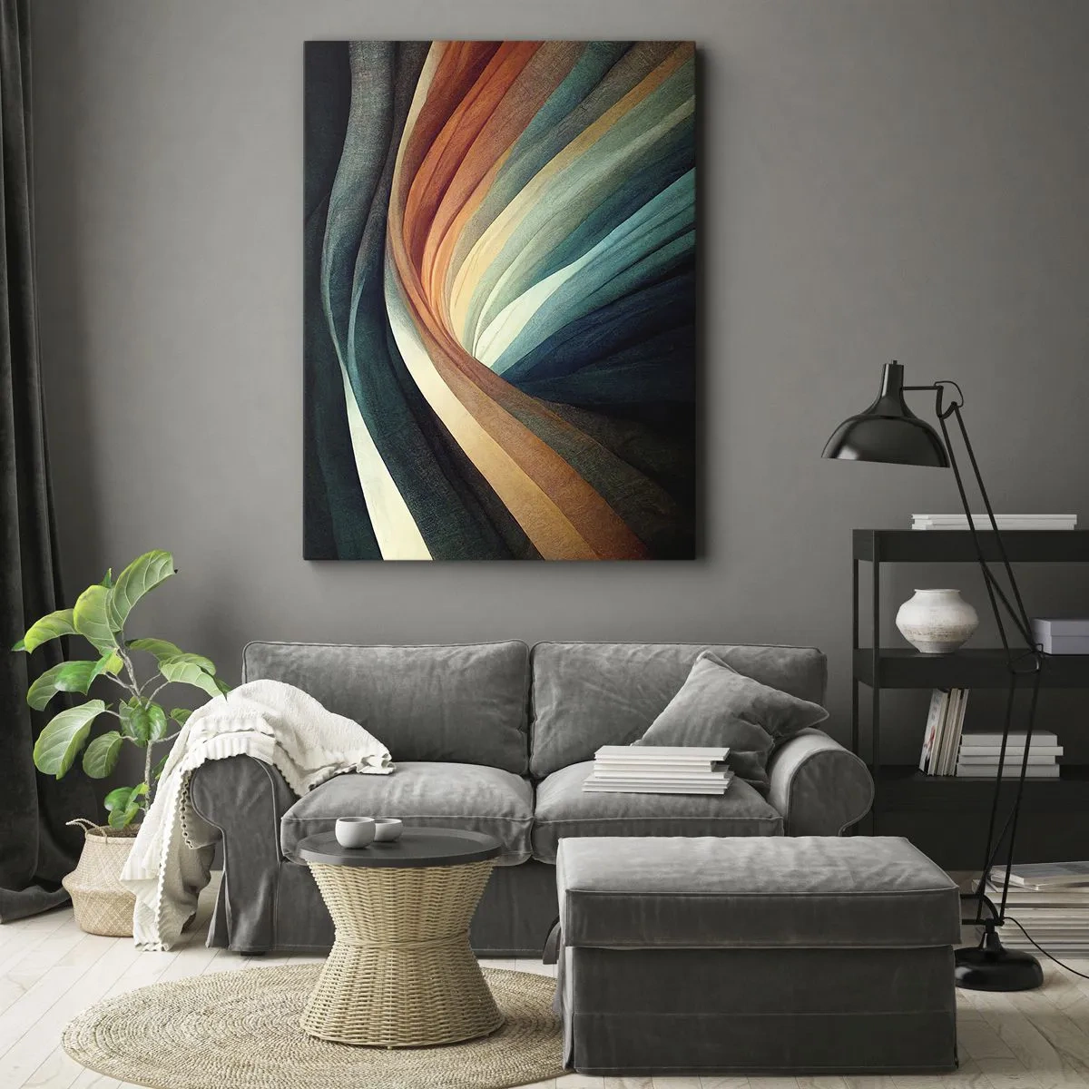 Tablou pe pânză - Țesute din culori - 50x70 cm
