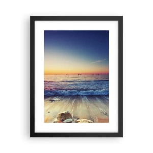 Poster în ramă neagră - Și ce este dincolo de orizont? - 30x40 cm