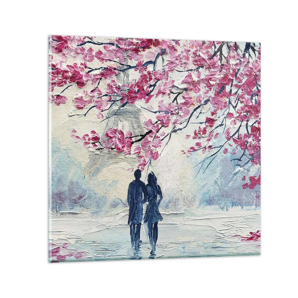 Tablou pe sticlă - Plimbare romantică - 30x30 cm