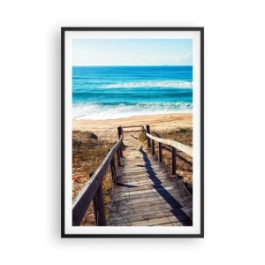 Poster în ramă neagră - Aleargă! - 61x91 cm