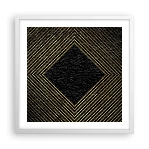 Poster în ramă albă - Geometrie în stil glamour - 50x50 cm