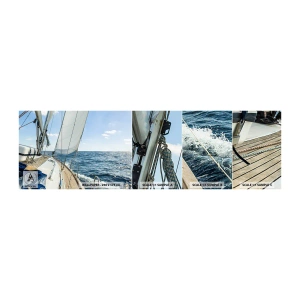 Mostră de Tapet Standard Eco - Ahoy aventura - Iaht, Mare, Navigație - 100x30 cm
