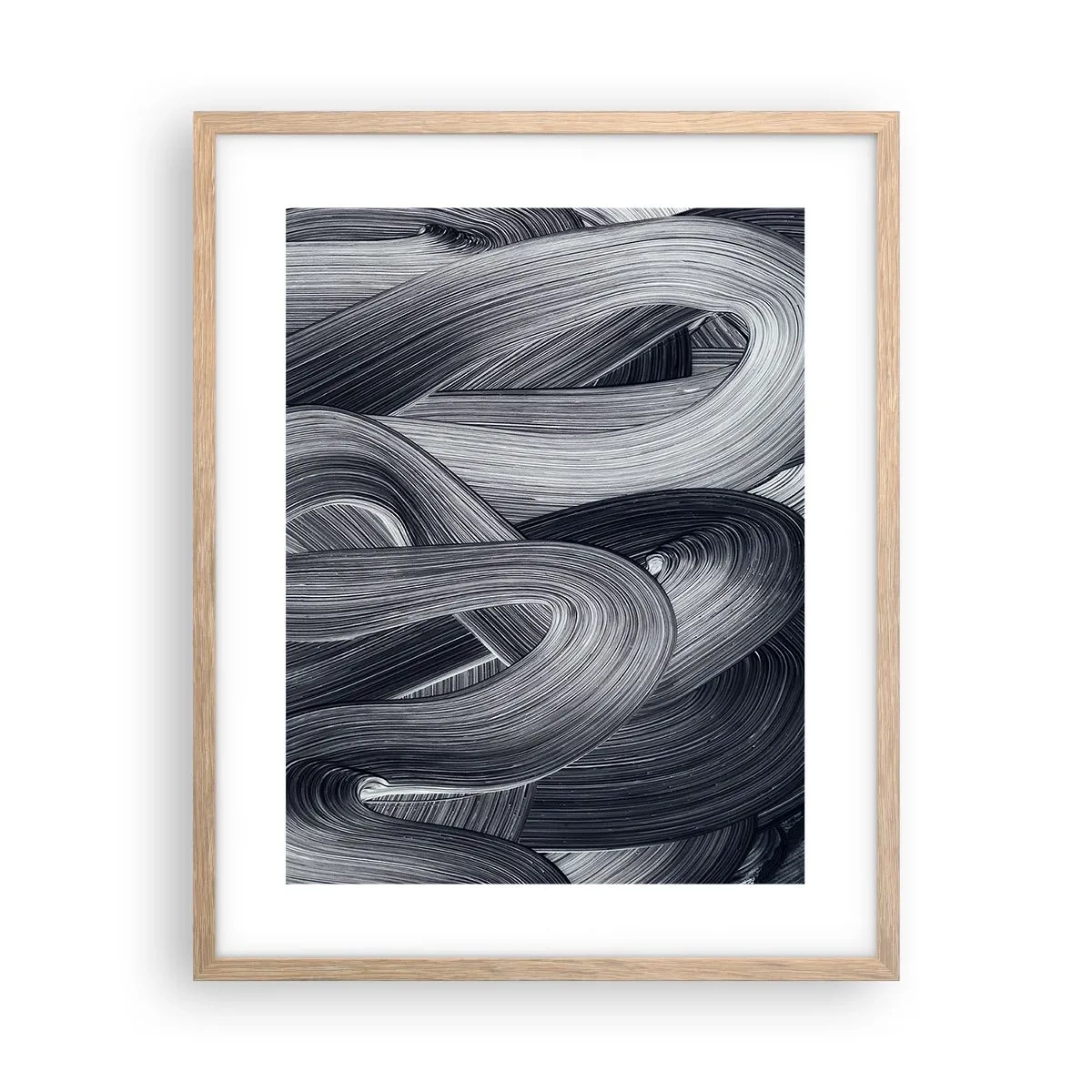 Poster în ramă de stejar deschis - Fluiditatea realității - 40x50 cm