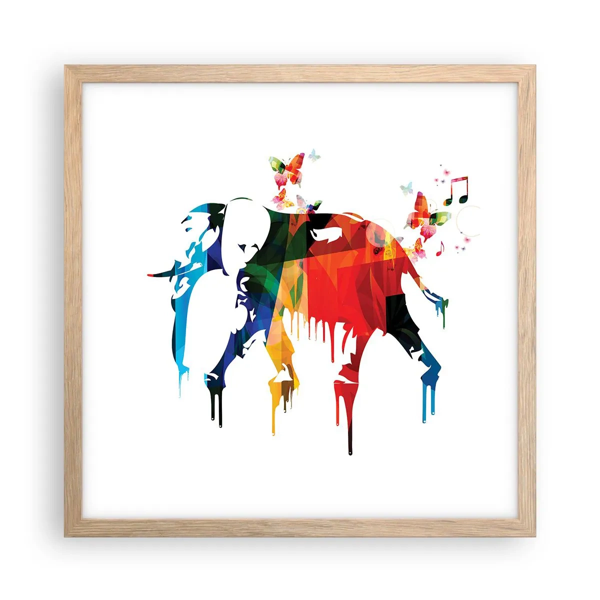 Poster în ramă de stejar deschis - Toată lumea poate dansa - 40x40 cm
