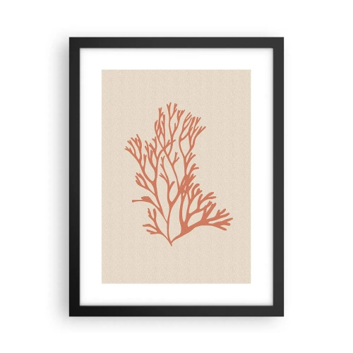 Poster în ramă neagră - Coral filigranat - 30x40 cm