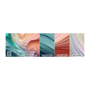 Mostră tapet autocolant Deluxe Sticker - Valul curcubeu - Pasteluri, Abstracția, Textură - 100x30 cm