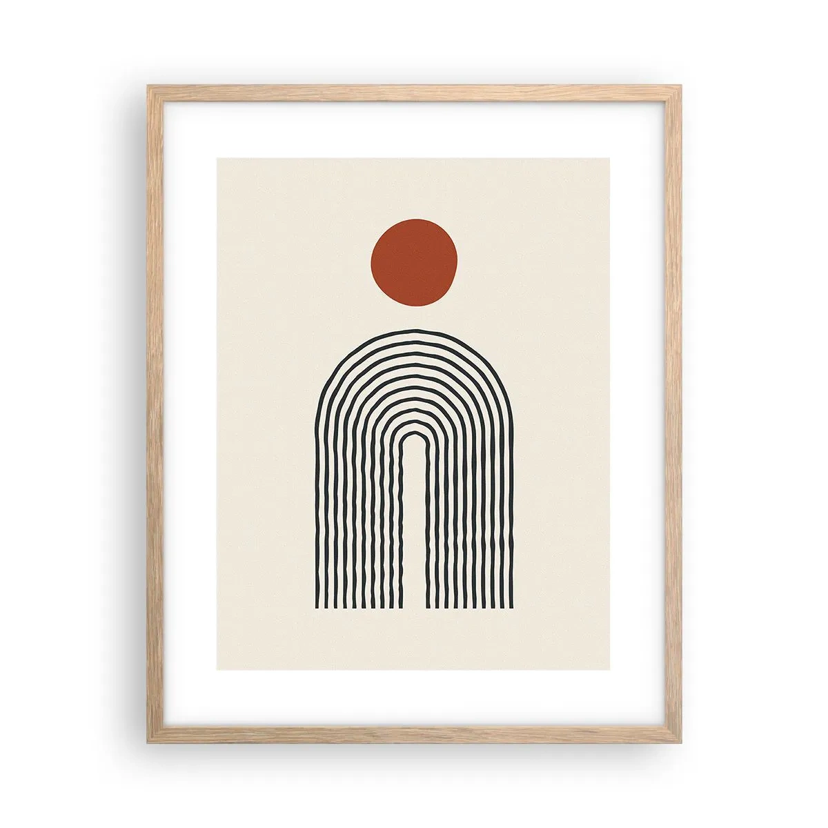 Poster în ramă de stejar deschis - Magnetismul formelor și al culorilor - 40x50 cm