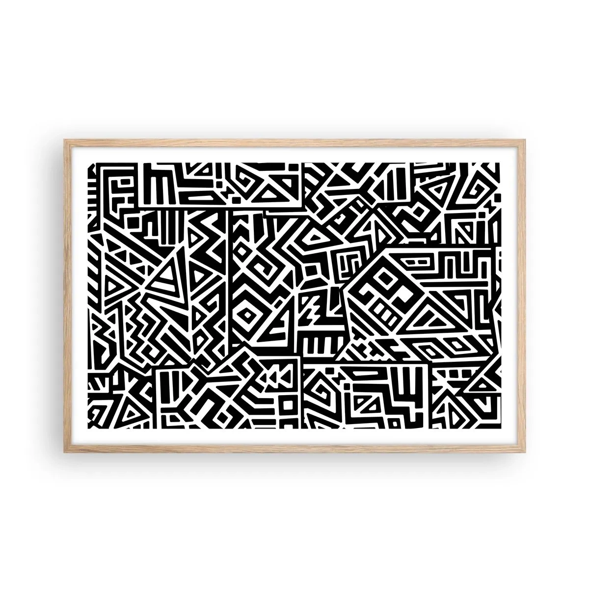 Poster în ramă de stejar deschis - Compoziție precolumbiană - 91x61 cm
