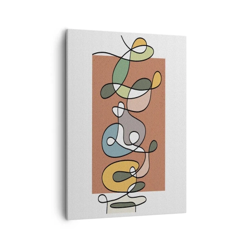 Tablou pe pânză - Abstracție: un dans colorat - 50x70 cm