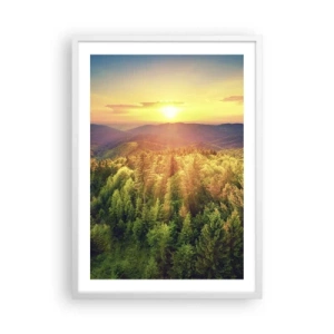 Poster în ramă albă - Vârfuri și culmi - 50x70 cm