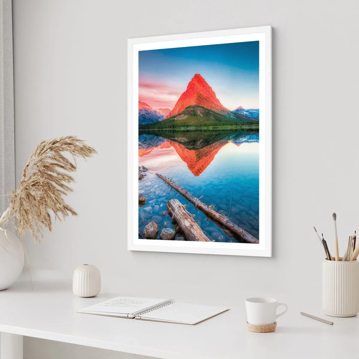 Poster în ramă albă - Căldură și frig - 70x100 cm