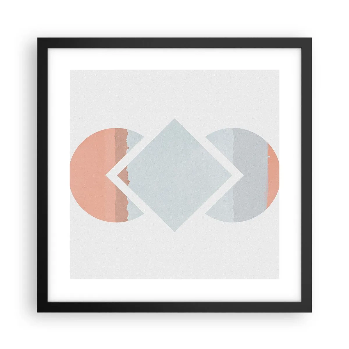 Poster în ramă neagră - Situația este clară - 40x40 cm