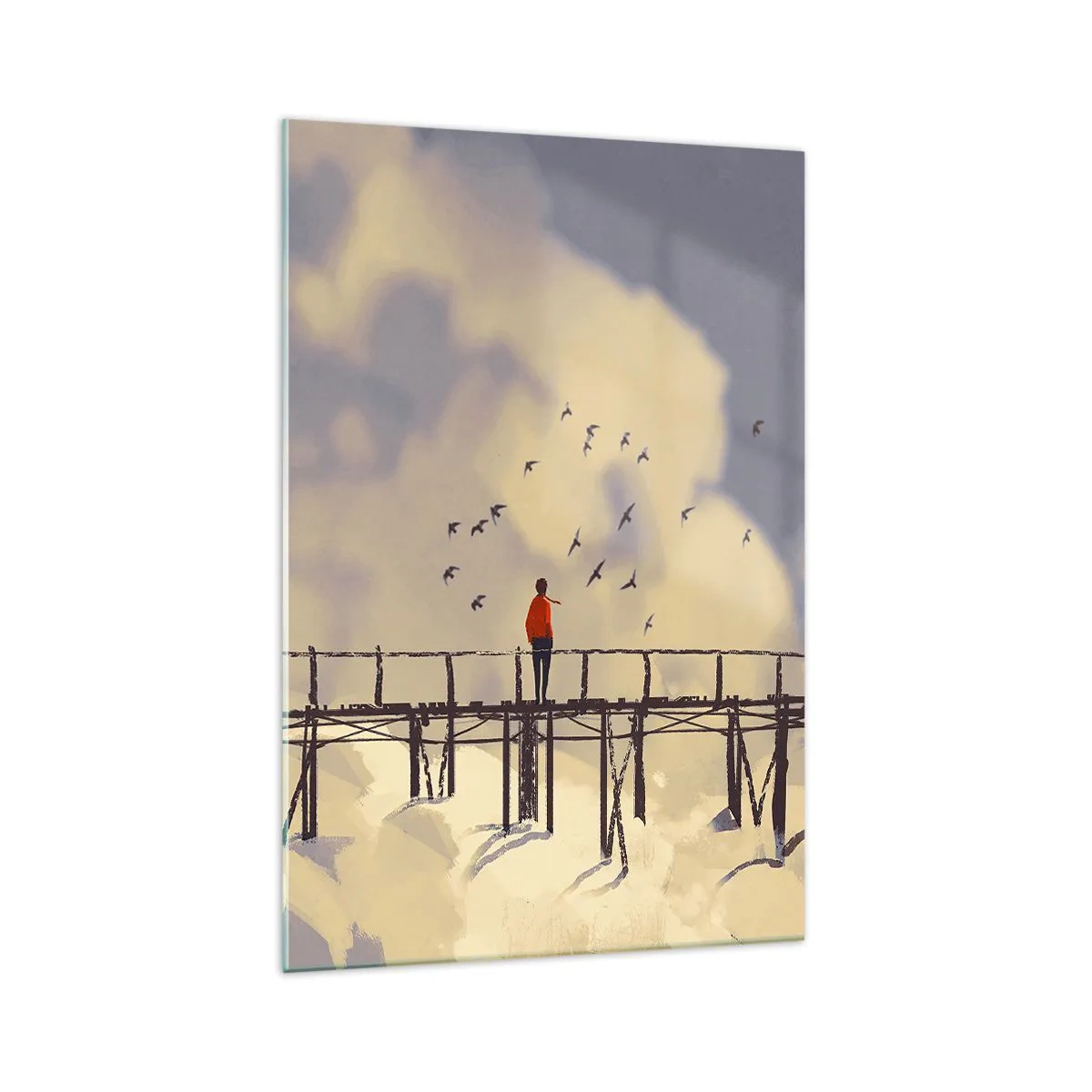 Tablou pe sticlă - Dorință albastră - 70x100 cm