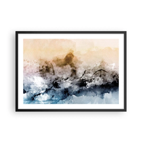 Poster în ramă neagră - Scufundate într-un vârtej de ceață - 70x50 cm
