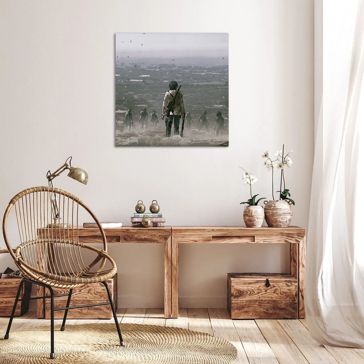 Tablou pe pânză - Ultimul om în picioare? - 60x60 cm