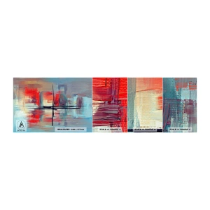 Mostră tapet autocolant Deluxe Sticker - Peisaj dintr-o dimensiune necunoscută - Abstracția, Bucată, Modern - 100x30 cm