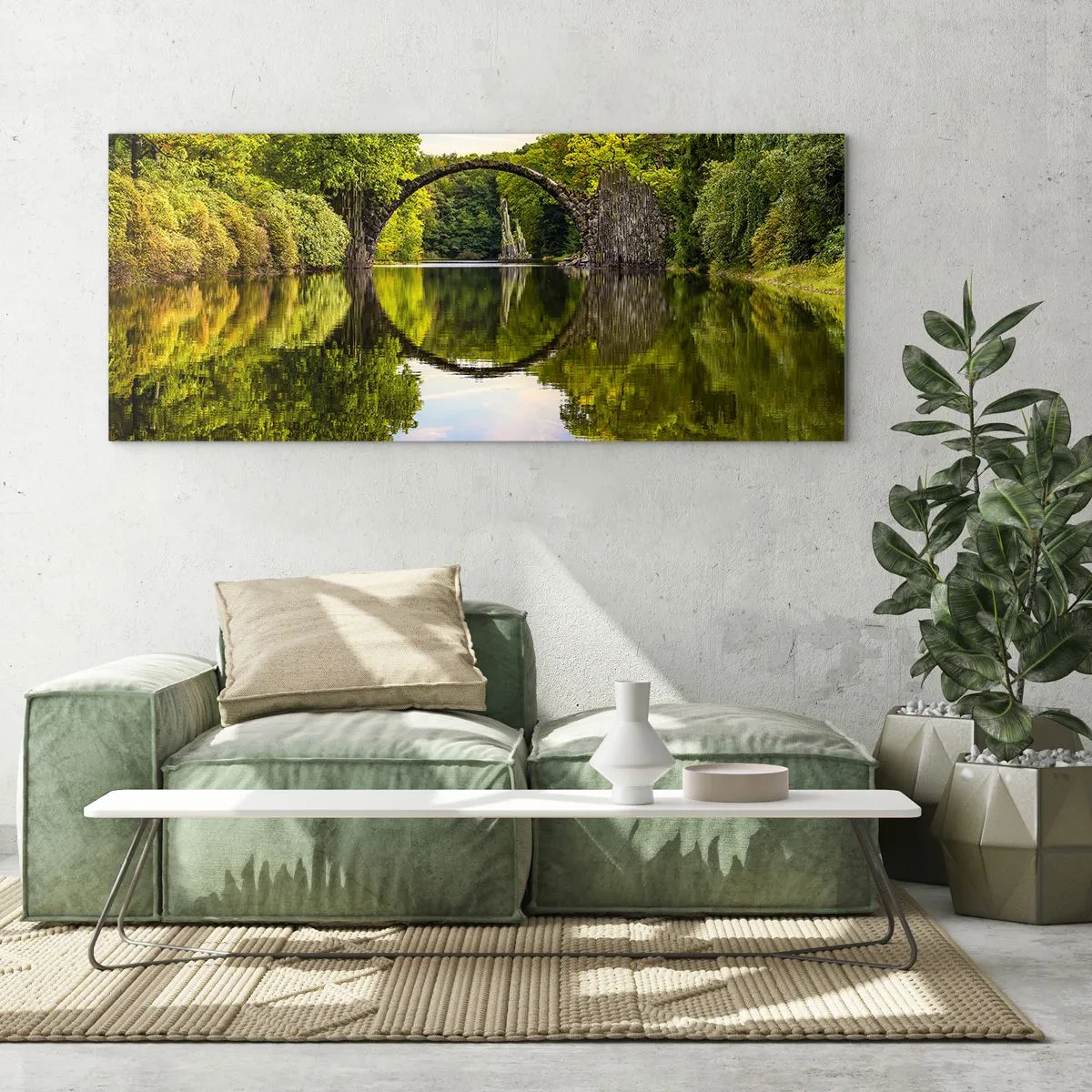 Tablou pe sticlă - La punctul de întâlnire a două lumi - 120x50 cm