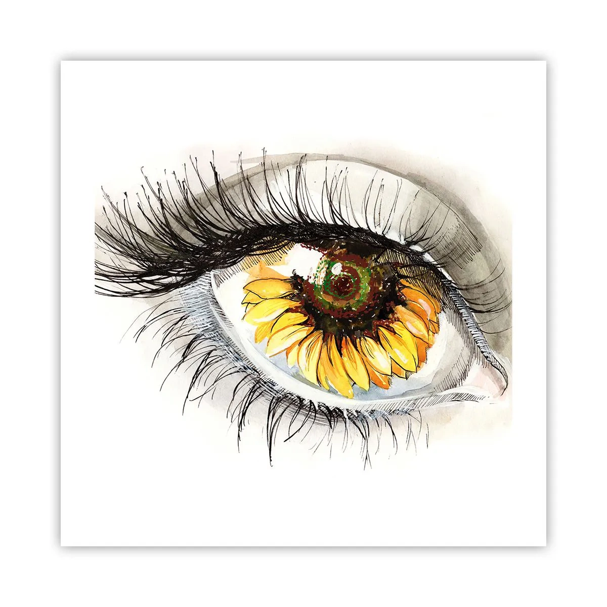 Poster - O privire la fel de fierbinte ca vara - 50x50 cm