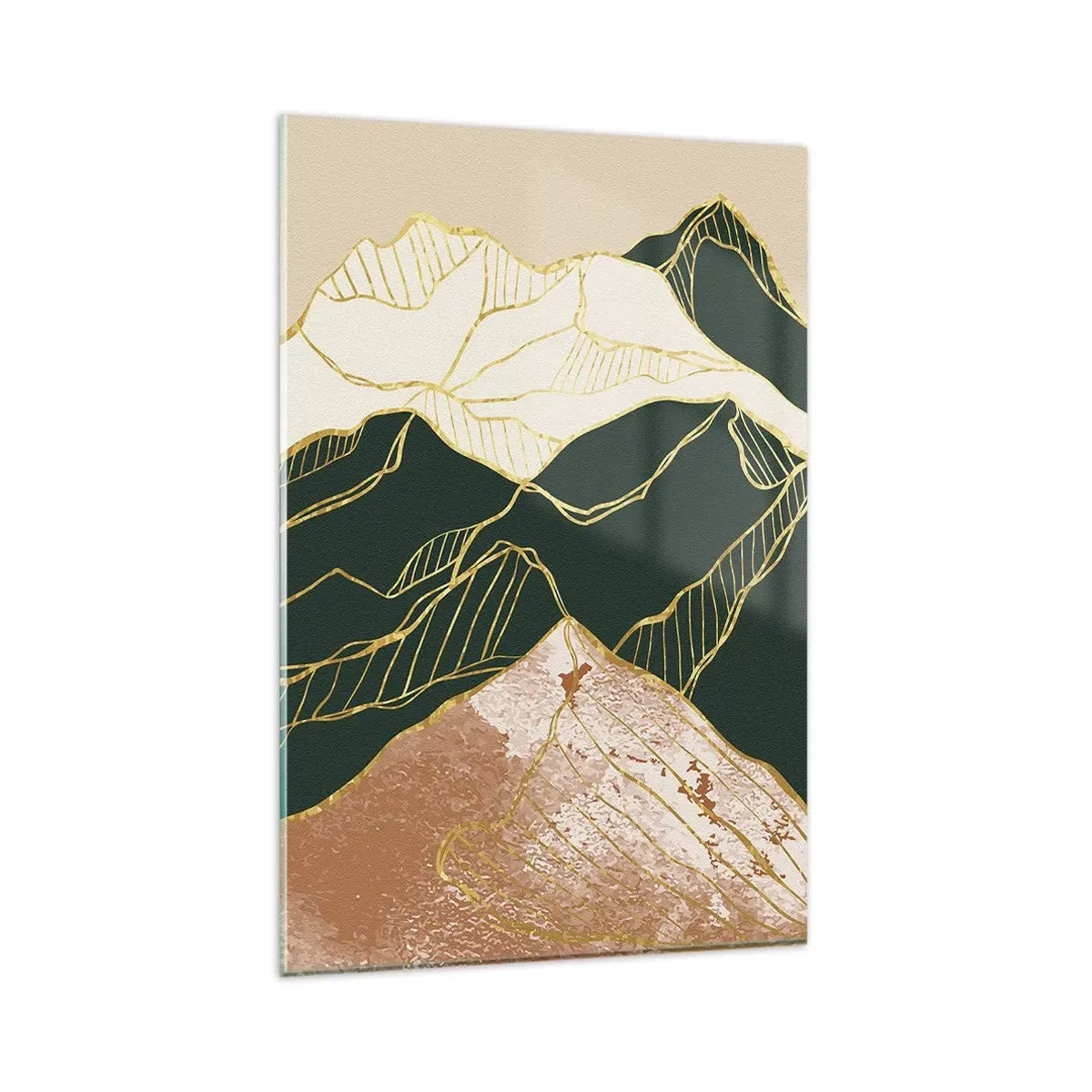 Tablou pe sticlă - Vârfurile de aur - 80x120 cm