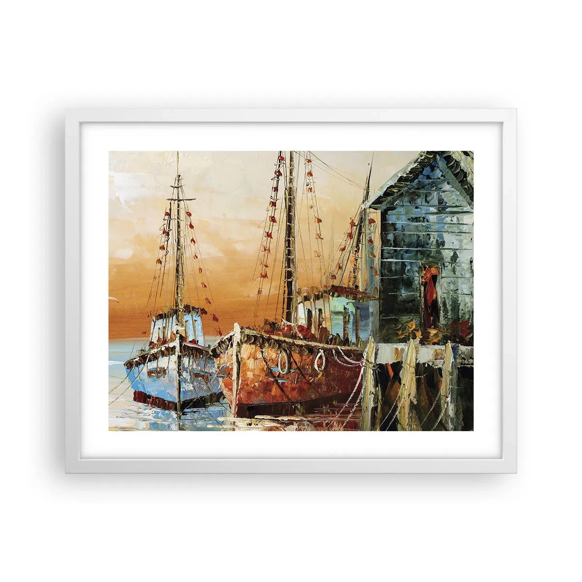 Poster în ramă albă - Întoarcere pașnică - 50x40 cm