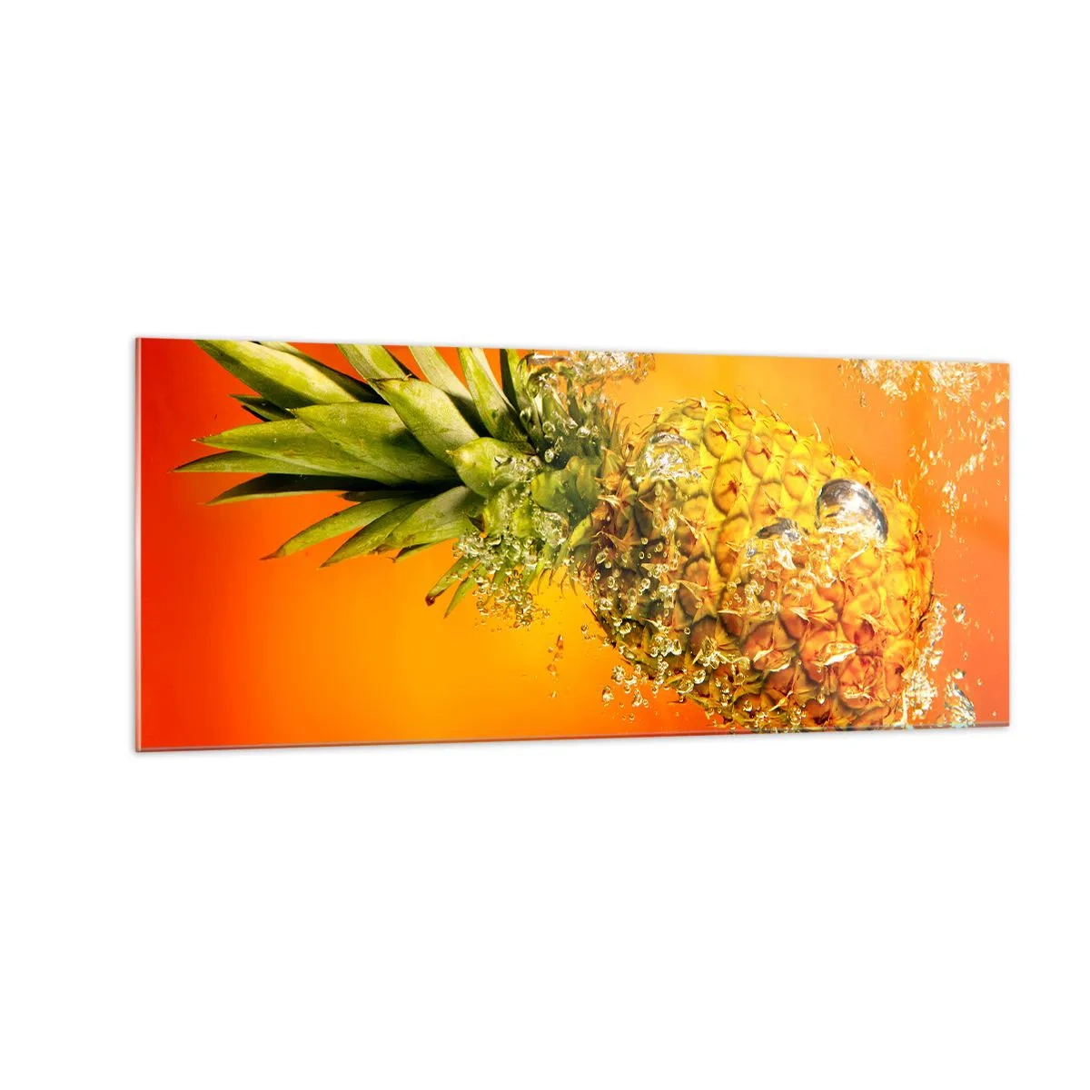 Tablou pe sticlă - Prospețime suculentă tropicală - 100x40 cm