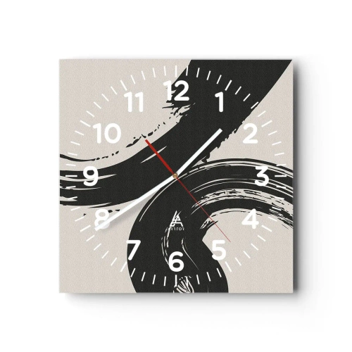 Ceas de perete - Ceas pe sticlă - Tare și circular - 30x30 cm