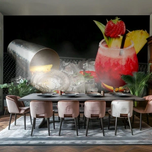 Tapet Premium Canvas - Evocați gustul - Băutură, Cocktail, Shaker - 350x256 cm