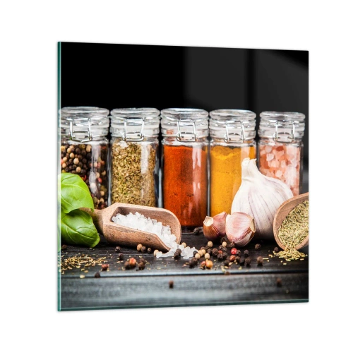 Tablou pe sticlă - Pentru a da un gust vieții - 30x30 cm