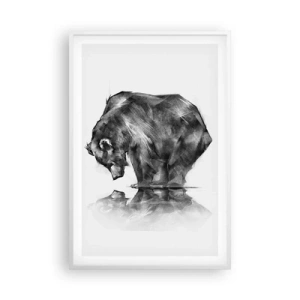 Poster în ramă albă - Mă bucur să văd pe cineva apropiat - 61x91 cm