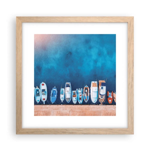 Poster în ramă de stejar deschis - Aliniere - 30x30 cm