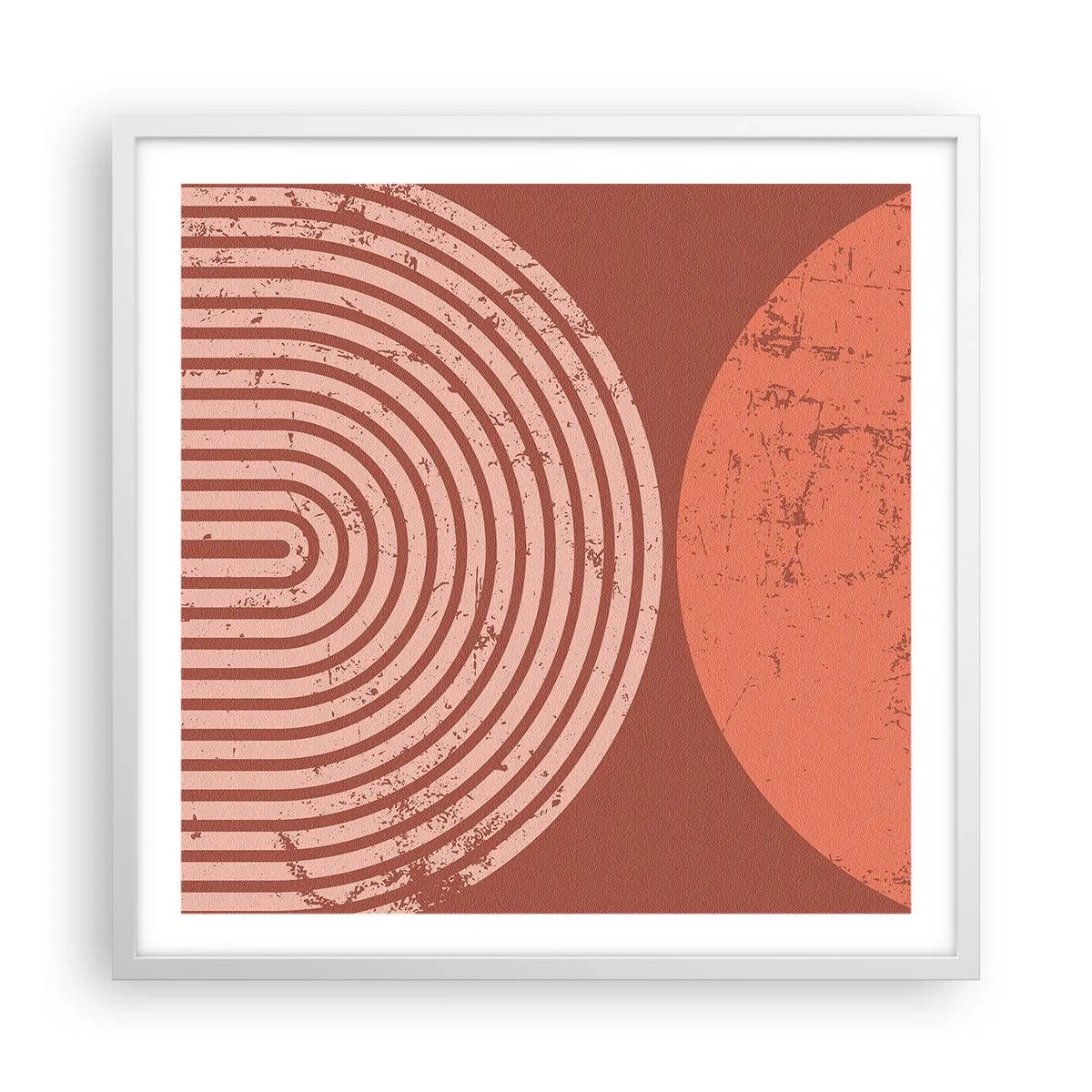 Poster în ramă albă - Relație strânsă - 60x60 cm