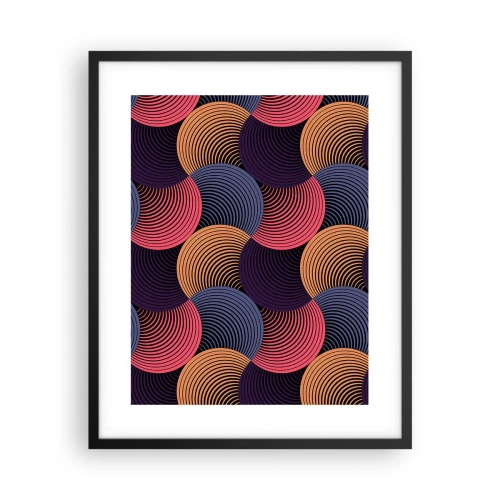 Poster în ramă neagră - Într-un ritm de cerc - 40x50 cm