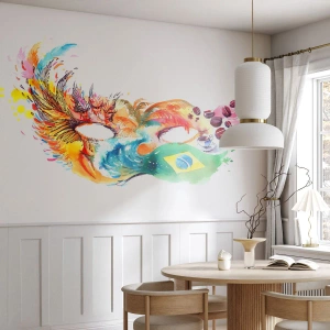 Tapet Autoadeziv Deluxe Sticker - Brazilia salută cu samba - Capota, Carnaval, Abstracția - 300x210 cm