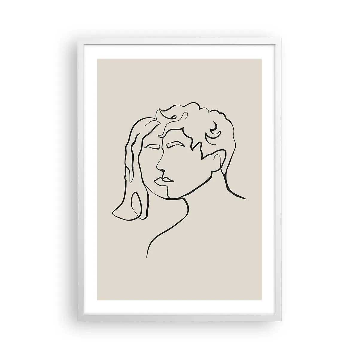 Poster în ramă albă - Și unitatea s-a făcut - 50x70 cm