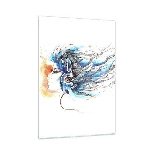 Tablou pe sticlă - Lasă muzica să curgă - 50x70 cm