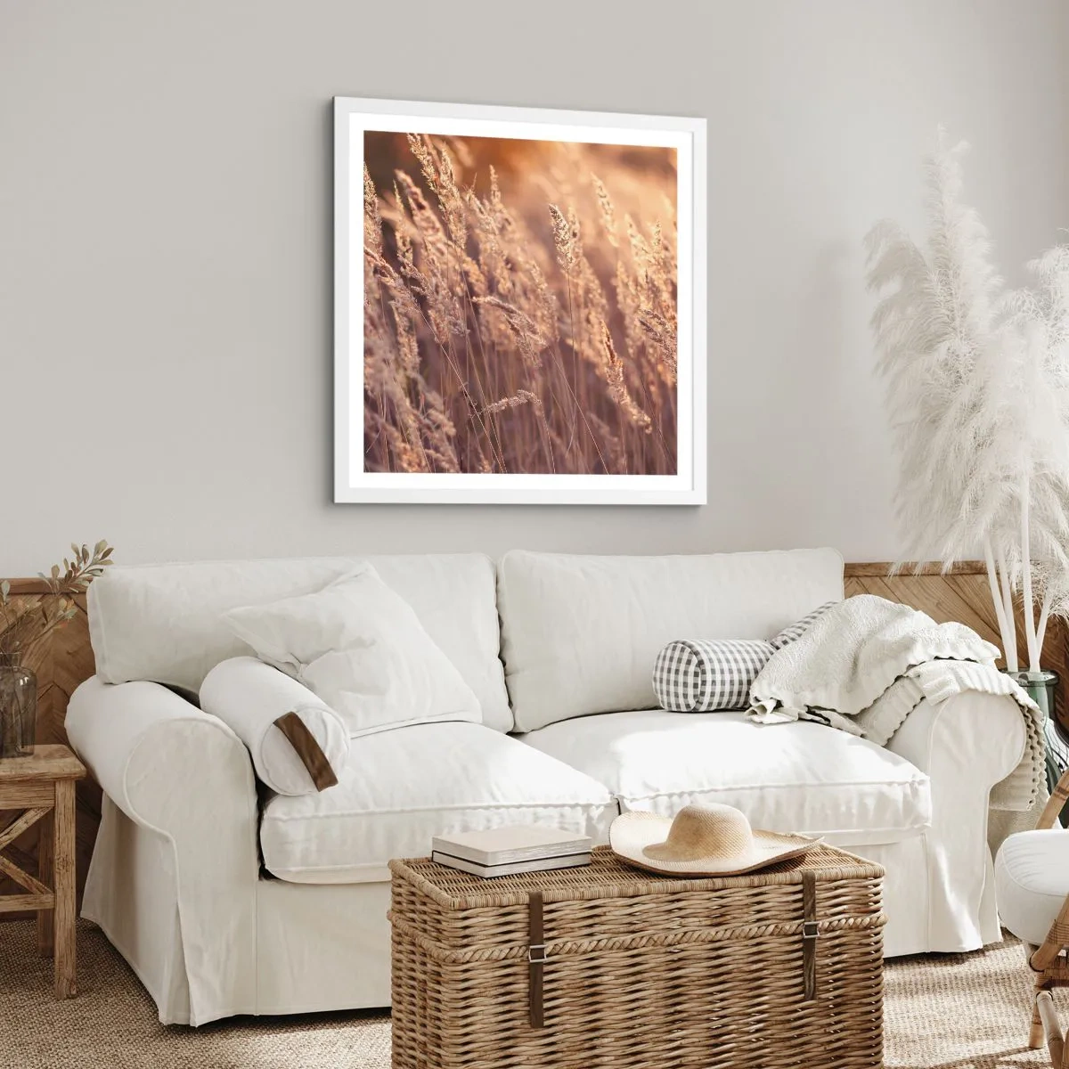 Poster în ramă albă - Gata să întâmpine toamna - 30x30 cm