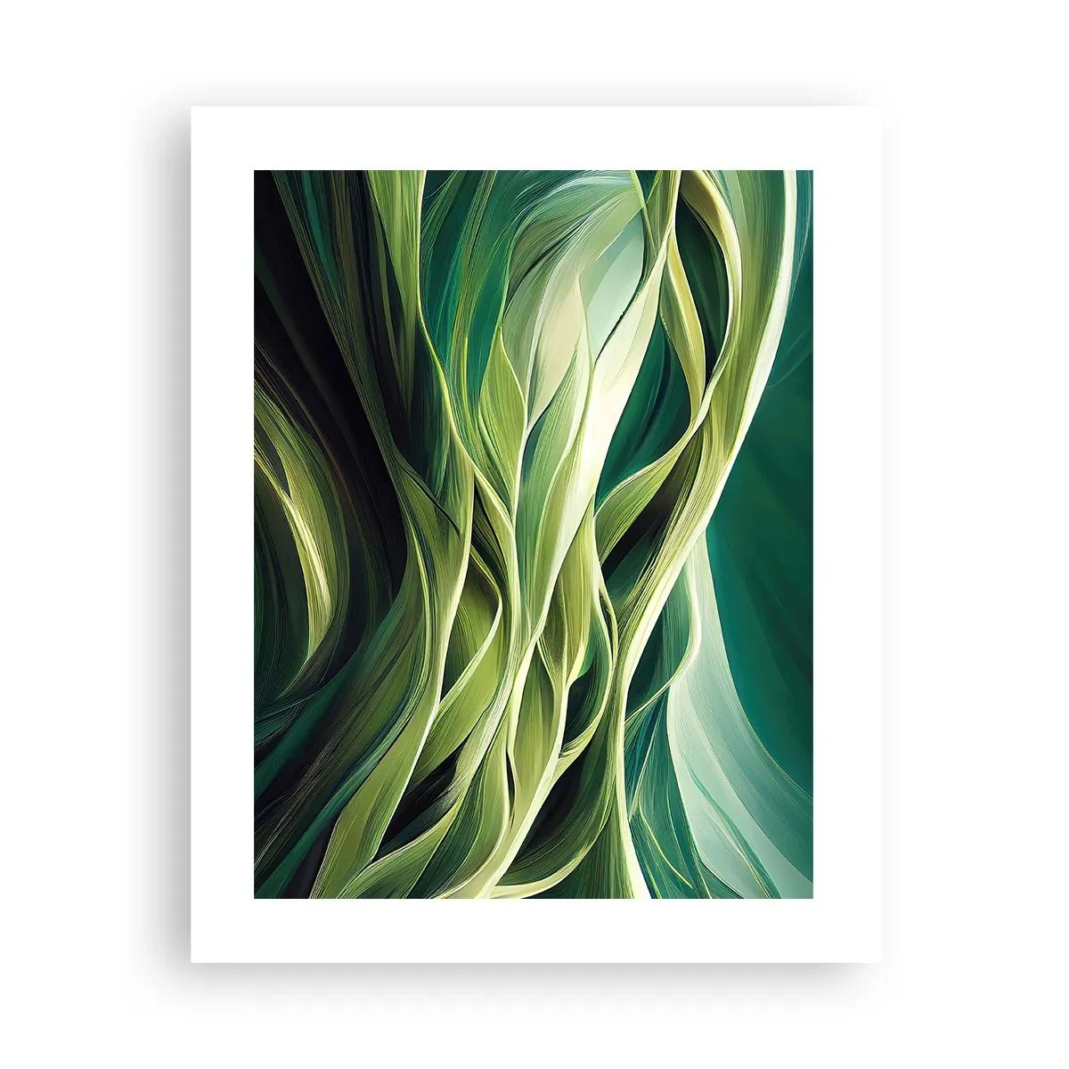 Poster - Un joc abstract de verde - 40x50 cm