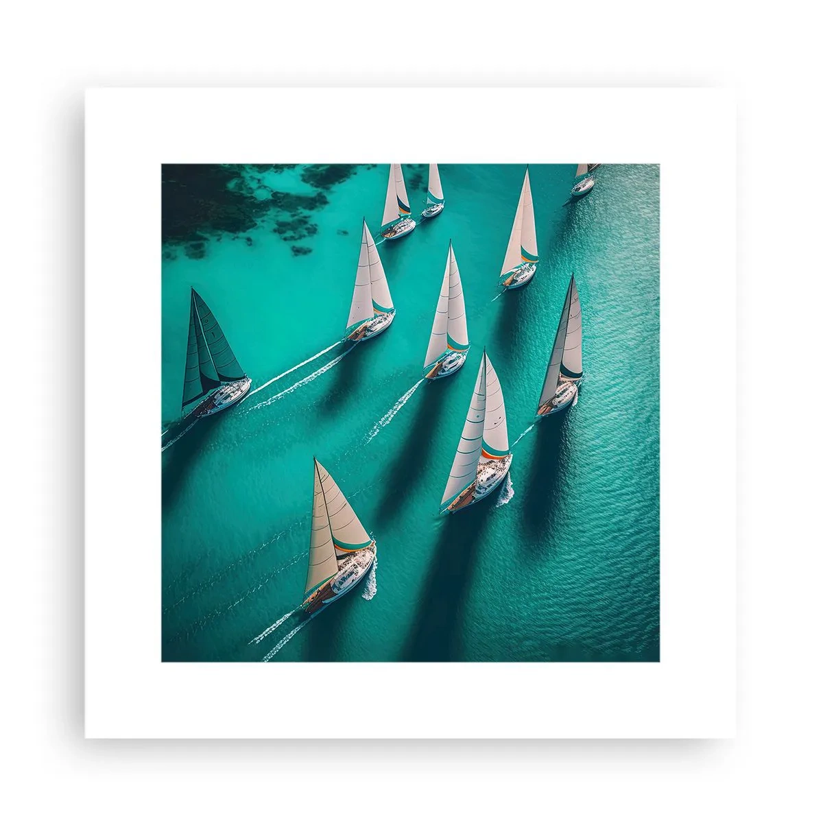 Poster - Cursa cu vântul - 30x30 cm