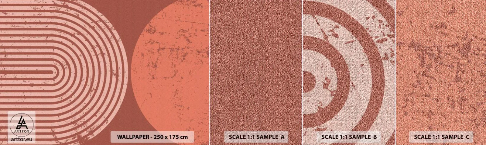 Mostră tapet Premium Canvas - Relație strânsă - Minimalism, Modern, Abstracția - 100x30 cm