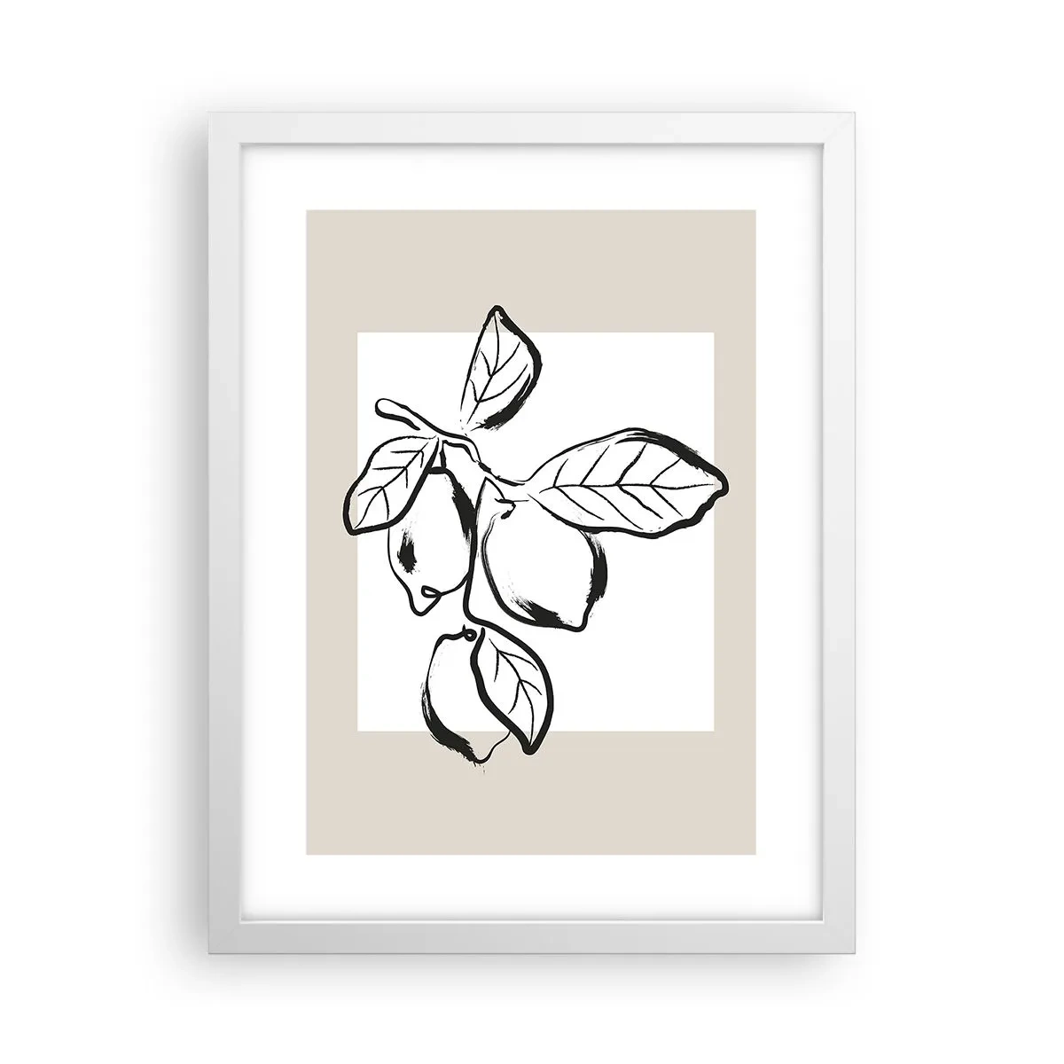 Poster în ramă albă - Unde se coace lămâia... - 30x40 cm