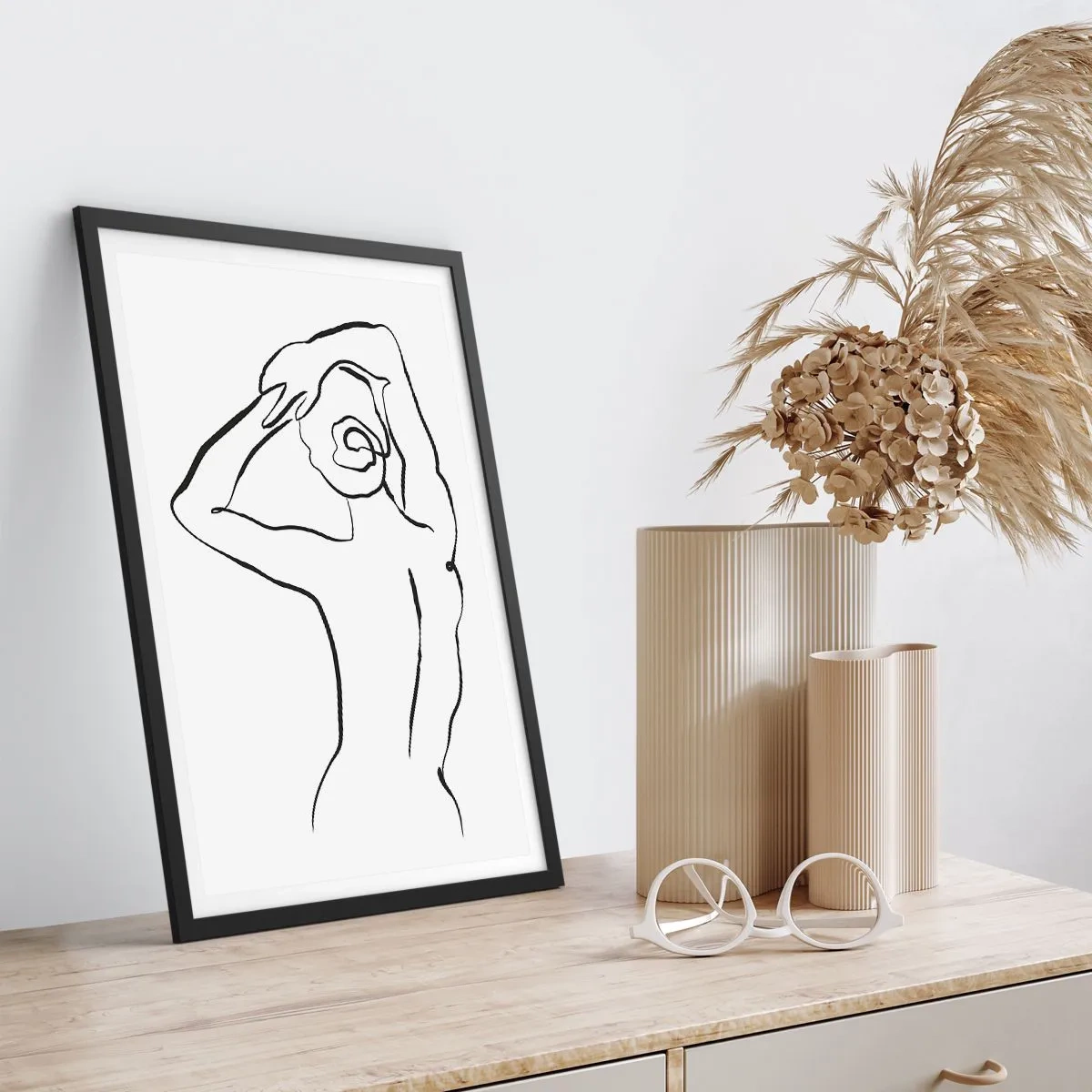 Poster în ramă neagră - Nud de dimineață - 30x40 cm
