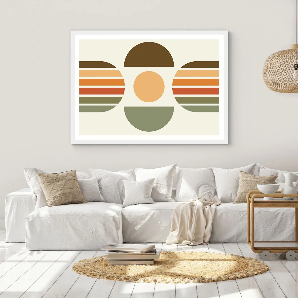 Poster în ramă albă - În culorile pământului - 100x70 cm