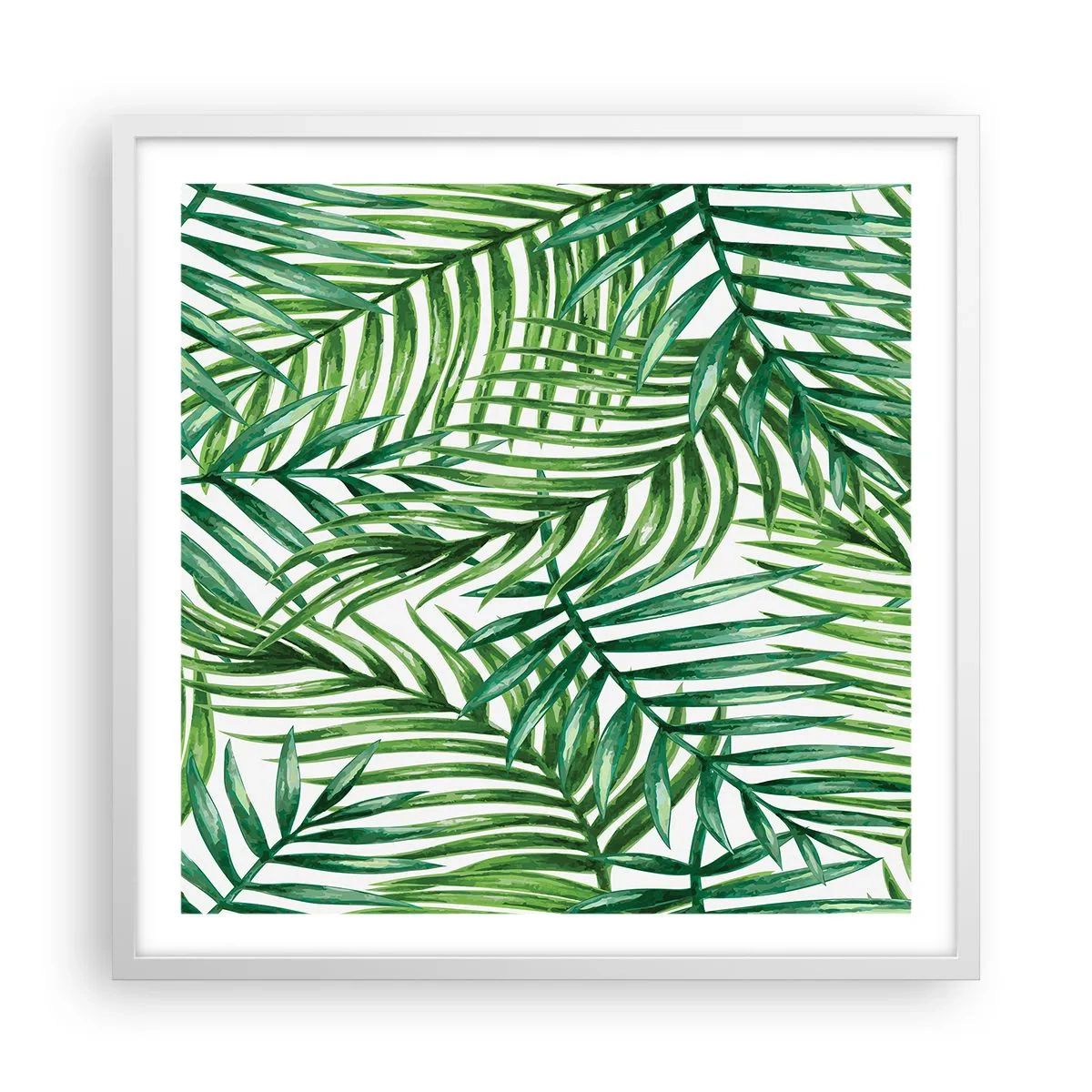 Poster în ramă albă - Sub bolta verde - 60x60 cm