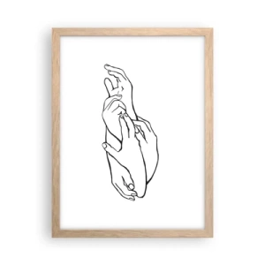 Poster în ramă de stejar deschis - Atingere bună - 30x40 cm