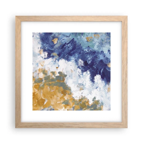 Poster în ramă de stejar deschis - Dansul elementelor - 30x30 cm