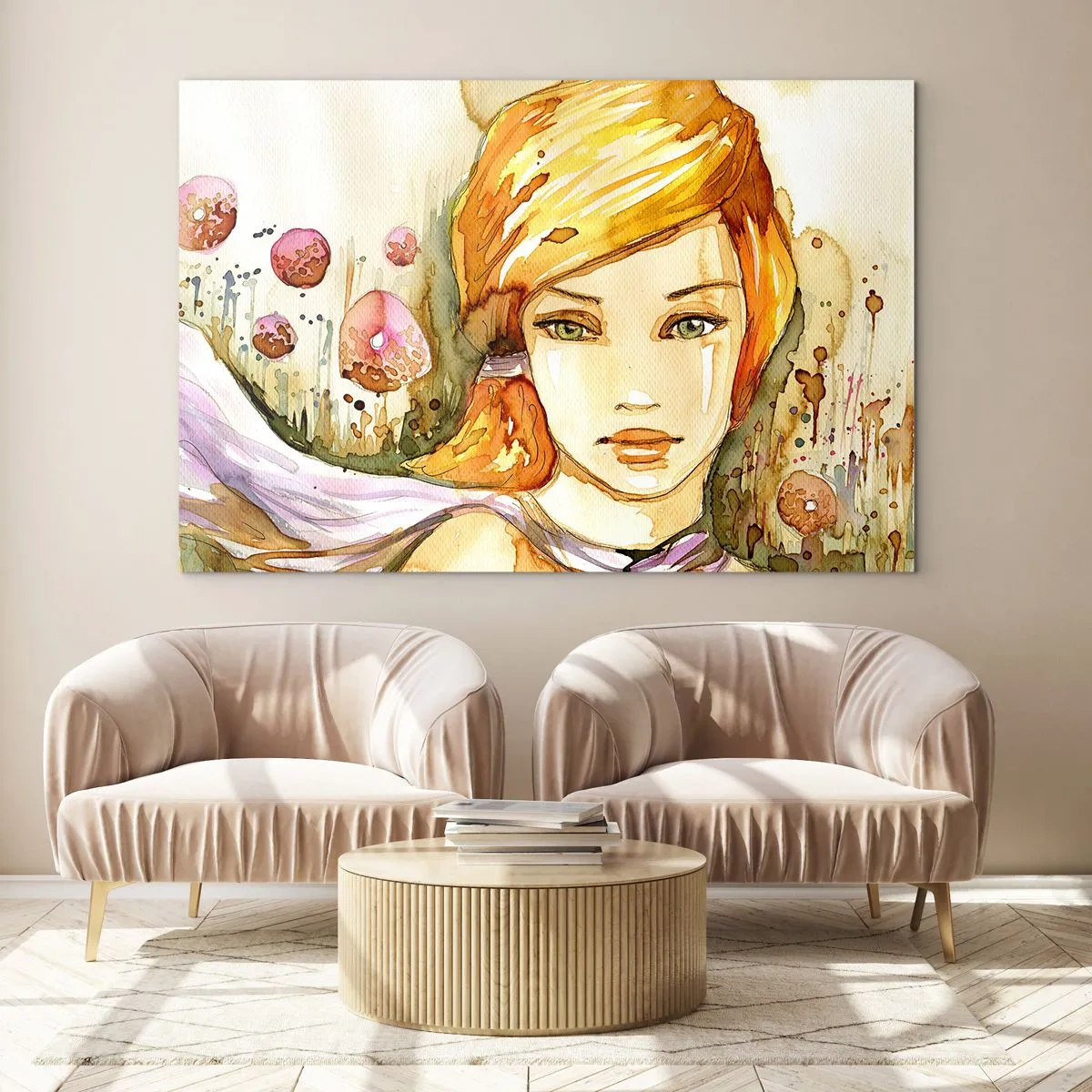 Tablou pe sticlă - Privirea de smarald care reduce la tăcere furia - 120x80 cm