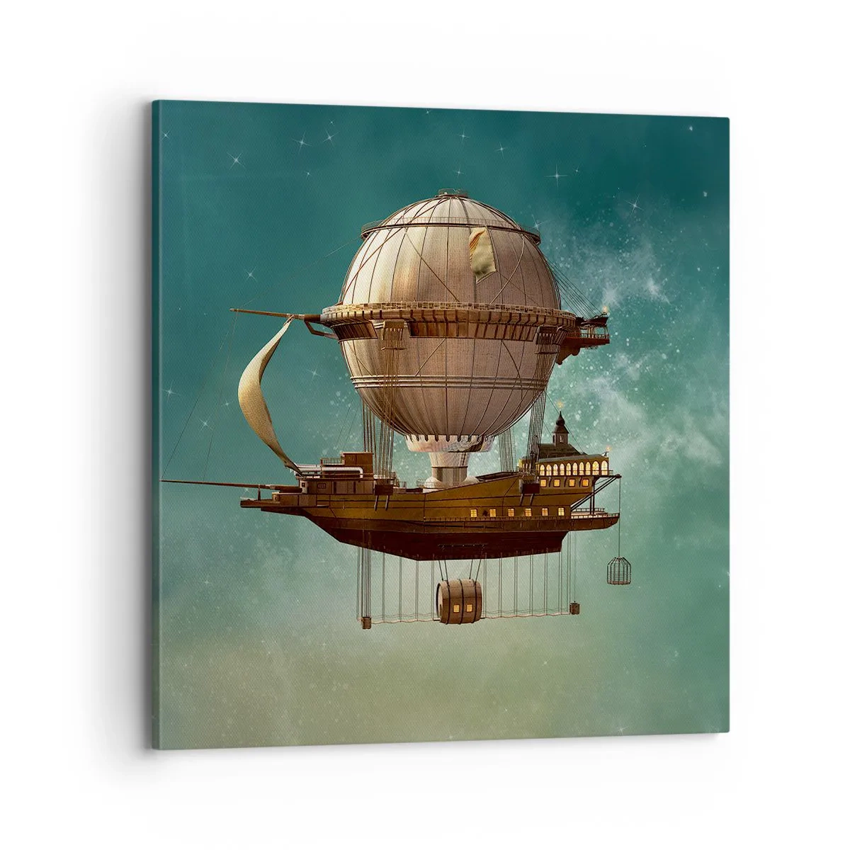 Tablou pe pânză - Jules Verne vă transmite salutări - 70x70 cm