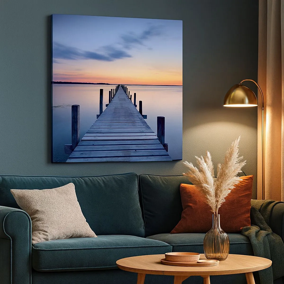 Tablou pe pânză - Calmul unui amurg senin - 30x30 cm